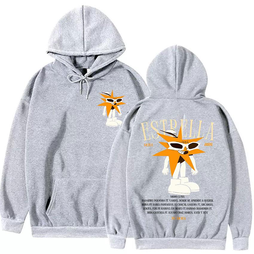 Rapper MORA Tour 2025 Album Merch Hoody Mens Women Vintage Aesthetic Pullover Sweatshirt Y2K Fashion High Quality Fleece Hoodies