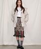 Opening Sunshine Bead Flower Layered Frill Skirt Black