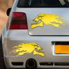 2pcs/set 3D Fire Ghost Skull Head Auto Hurricane Chrome Plating Motorcycle Stickers Silver Golden Skeleton Fuel Tank Sticker