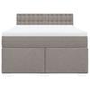Vidaxl Letto Continentale Con Materasso, Taupe, Tessuto, 140X190 Cm