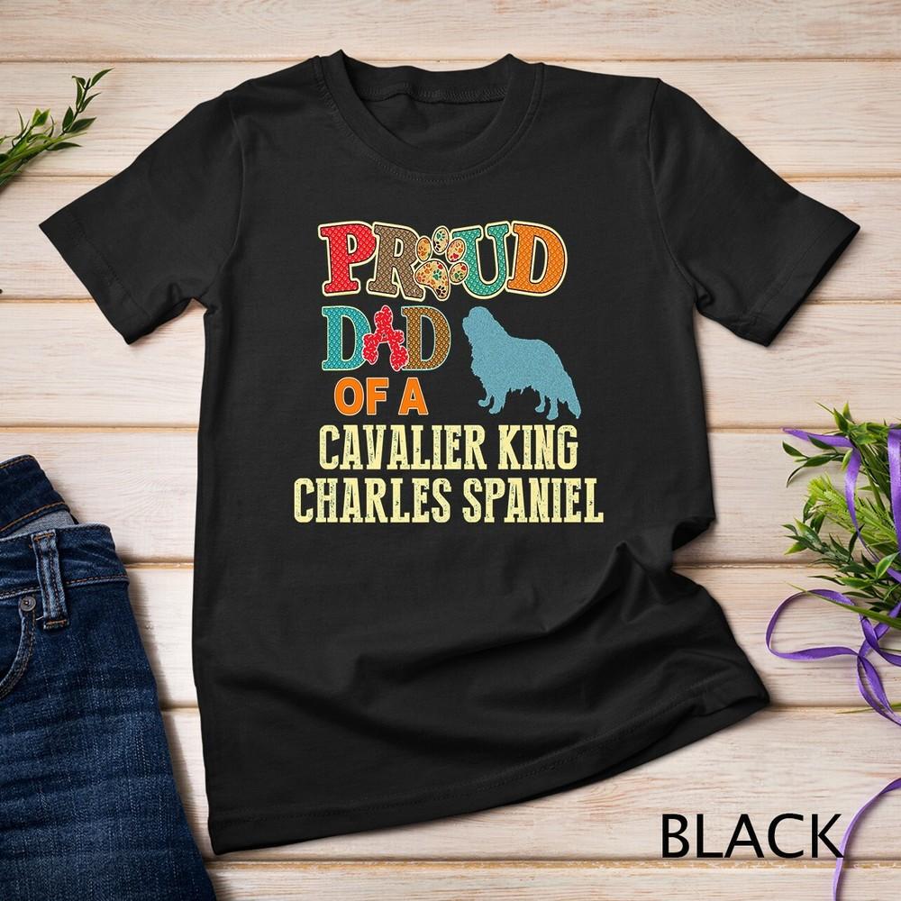 Proud Cavalier King Charles Spaniel Dad Unisex T-shirt S