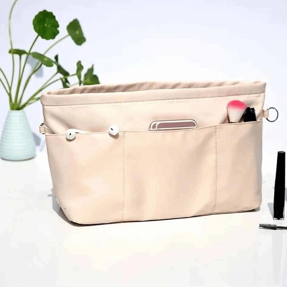 Multi-Pocket Nylon Toiletry Bag with Zipper Storage Bag Durable Insert Cosmetic Bag  Unisex