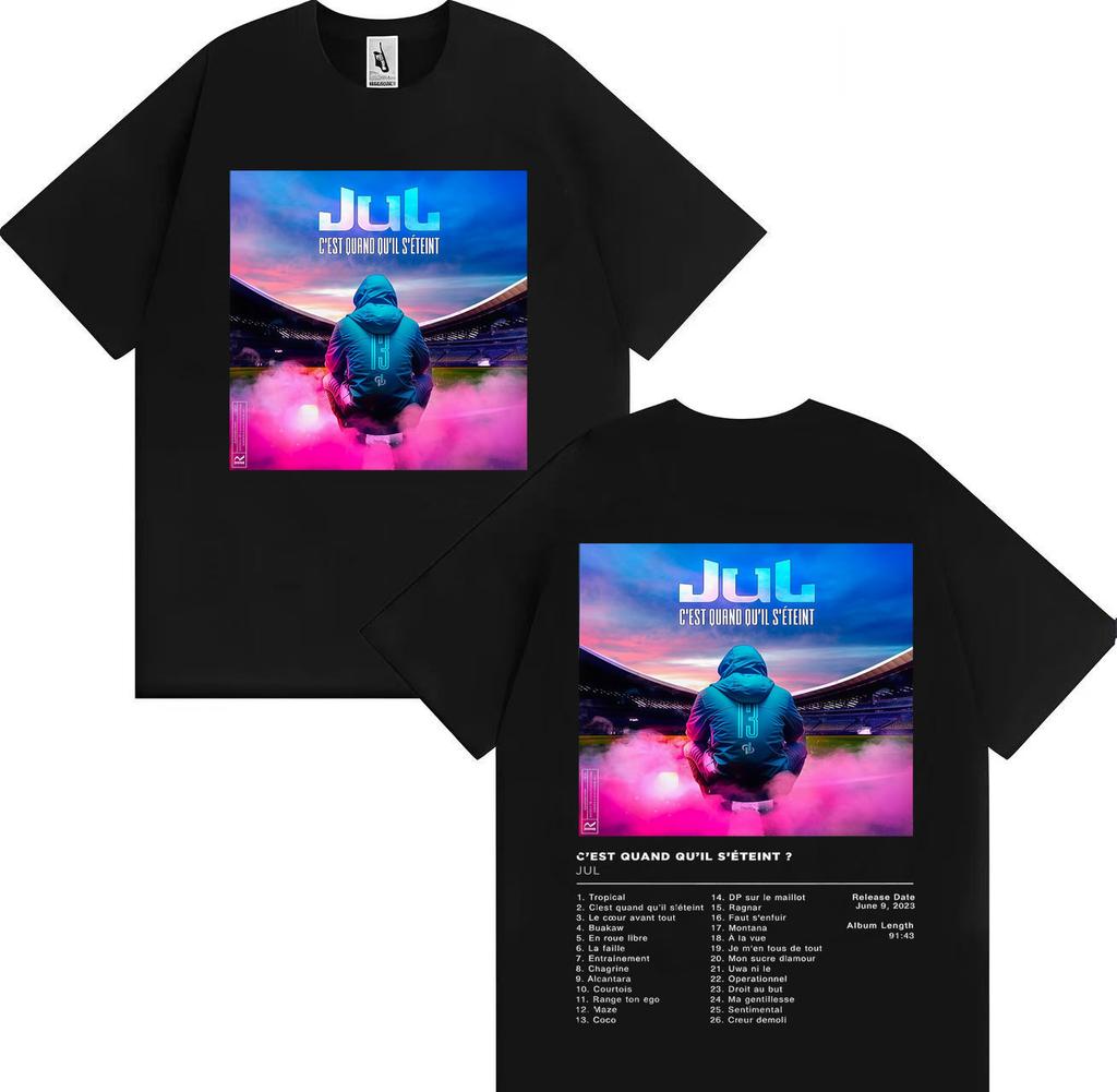 Rapper Jul New Album Graphic Print Loose Tshirt Man Woman Fashion Gothic Casual T Shirt Shortsleeved Cotton Oversized Cozy Tops