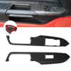 2pcs Inner Door Armrest Panel Trim Cover Carbon Fiber Replacement for Ford Mustang RHD 2015‑2021
