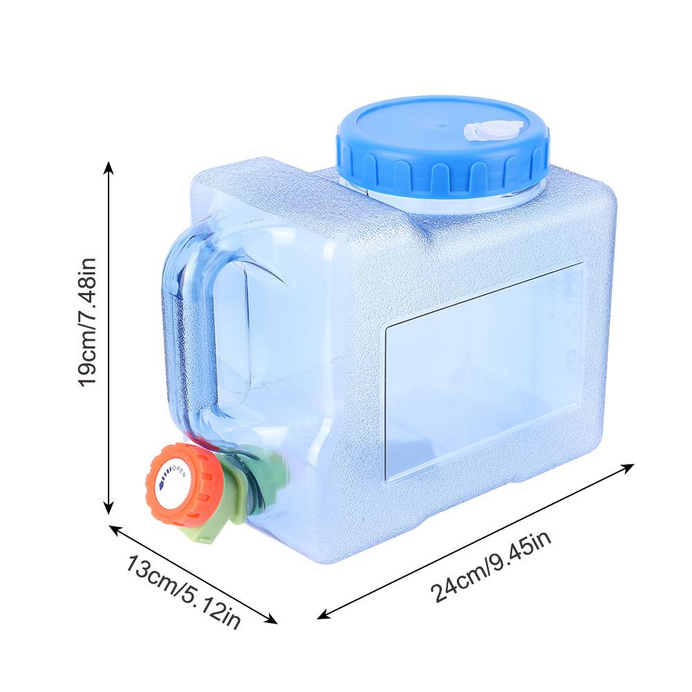 3L Portable Water Container with Spigot Water Storage Carrier Leakproof Water Storage Container for Hiking Self-Driving Tour