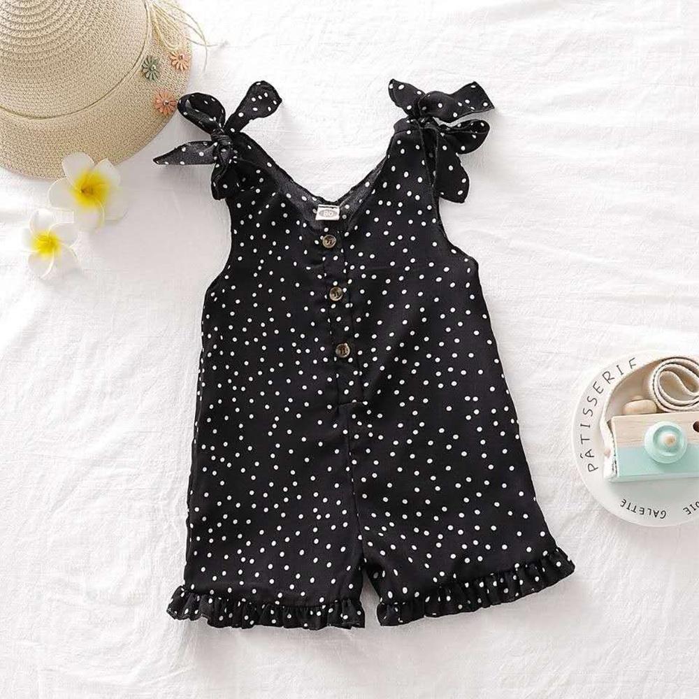 Kids Overalls Baby Girls Clothes Baby Rompers Kids Jumpsuit Summer Sleeveless Button 1-5Y Girls Outfits