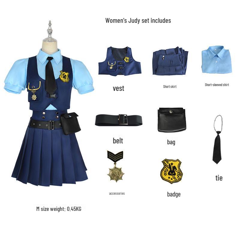 Zestaw Kostiumu Cosplay Judy Królik Policjant