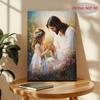 Canvas Artwork Featuring And a Young Girl in Prayer, Representing Christian Art.Makes a Lovely Holiday Present Or a Beautiful Gift for Family