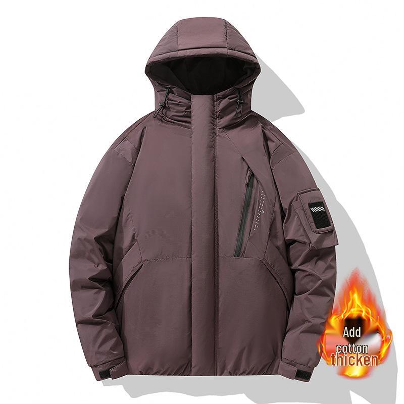 

VIP Men s Windproof Warm Thickened Cotton Outdoor Mountaineering Clothes XL темно-фіолетовий колір