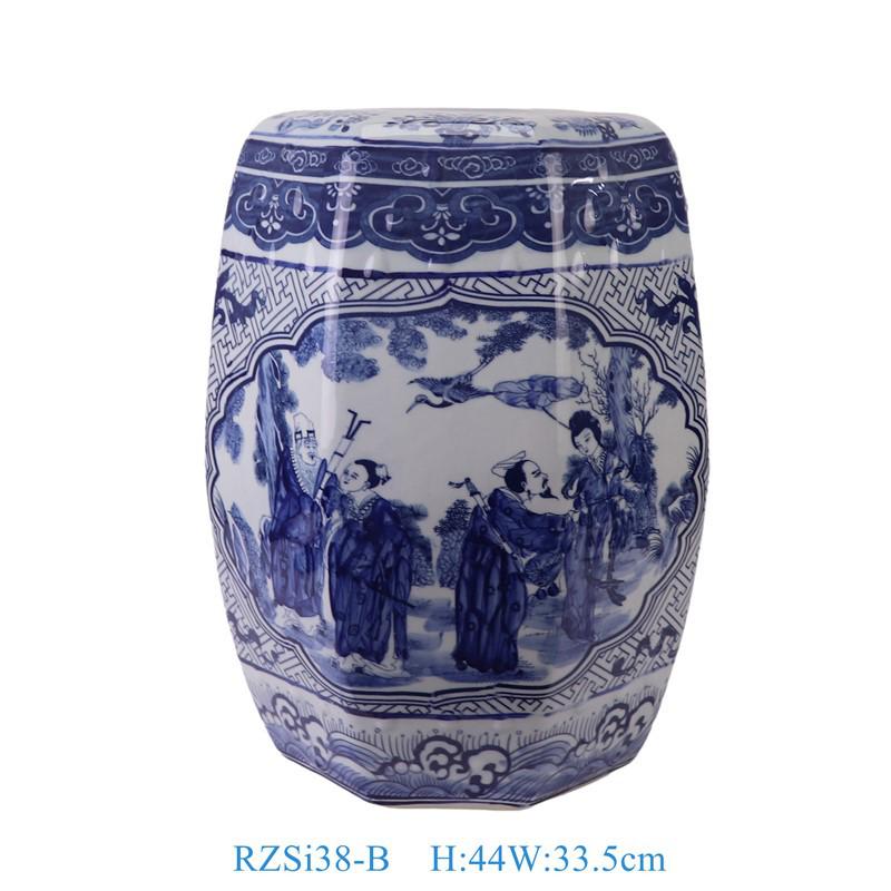 Neoklasisks zili balts porcelāna keramikas izkārnījums