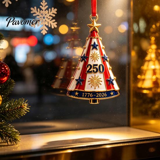 Festive Room Decorations Patriotic Christmas Tree Ornaments, Acrylic Holiday Pendant for Independence Day, Indoor Outdoor Hanging Decor Living Garden