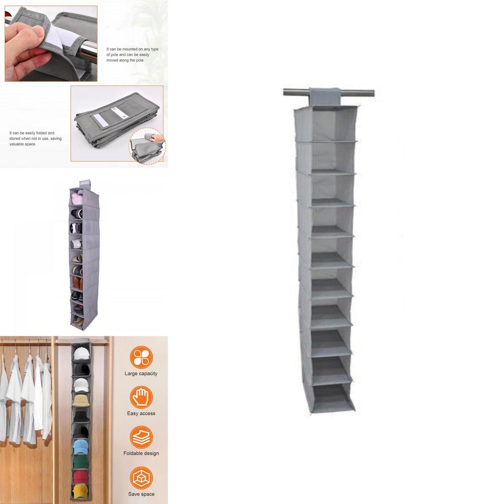 Hierarchical Shoe Hanging Storage Bag For Indoor Closet And Door Wall Mounting