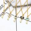 Women Heart Key Shape Hollow Cute Alloy Pendant Necklace with Chain Christmas Gift