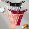 Sexy Lace Thong Women Low Waist Panties Transparent G String Thongs T-Back Underwear Female Solid Intimates Lingerie