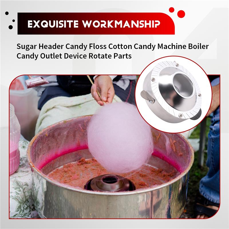 M-Modern-Sugar Header Candy Floss Cotton Candy Machine Boiler Candy Outlet Device Rotate Parts For Cotton Candy Maker