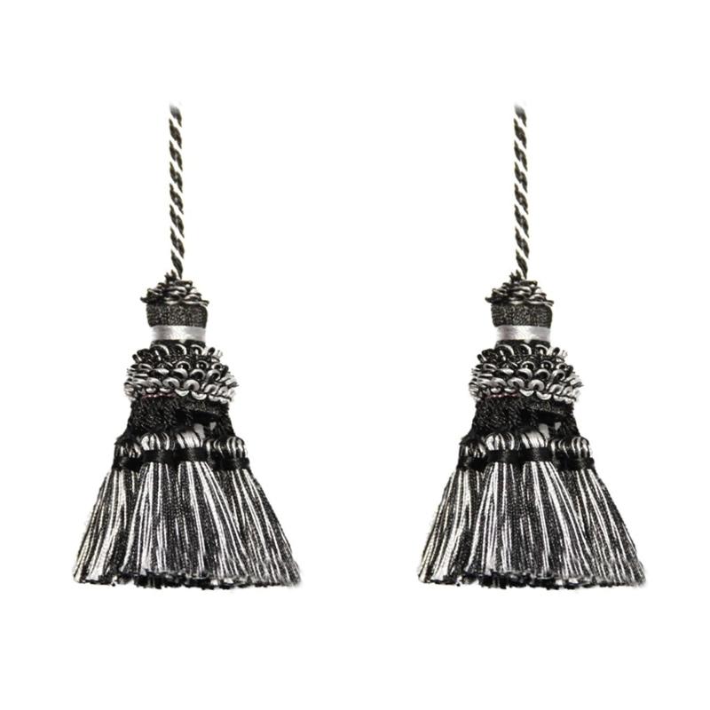 

Handmade Ethnic Curtain Decoration Tiebacks Hanging Pendants for Personalizing Home Decoration чорний
