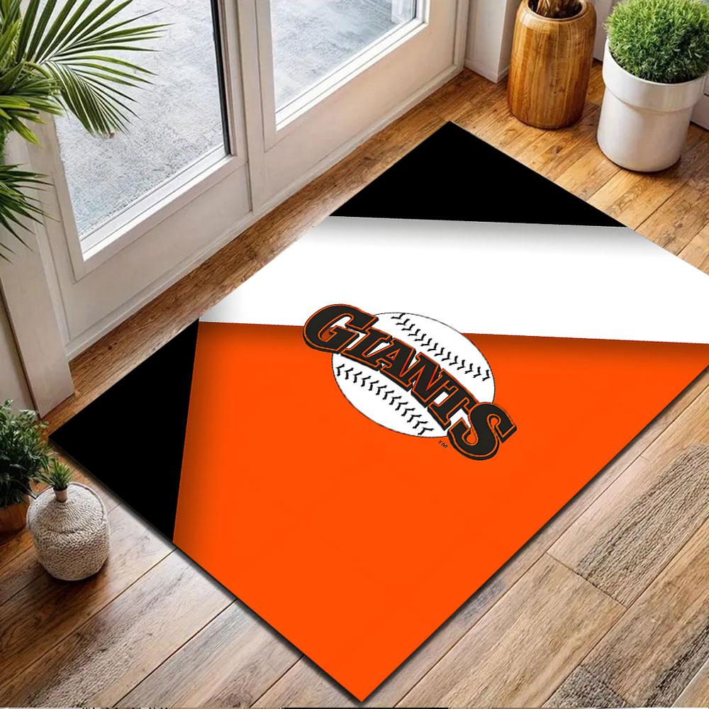 "Giants Logo with Baseball Design" Patterned Carpet, Non Slip Mat Suitable for Living Room and Bedroom Sofas