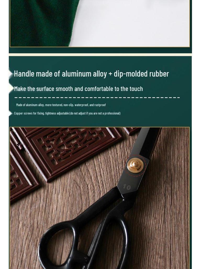 Rustproof Manganese Steel Fabric Scissors for Tailoring and Sewing