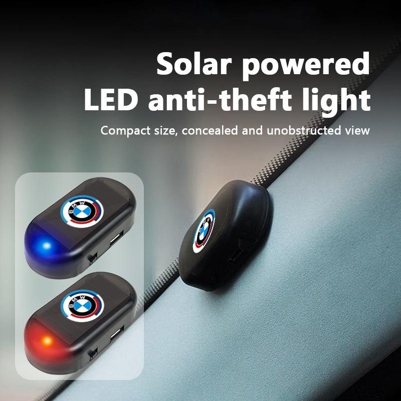 LED Solar Power Car Warning Night Anti-Theft Caution Lamp Flashing For BMW M3 M5 E36 E39 E46 E60 E61 E64 E70 E71 E80 E85 E87 E90 JKQDU1