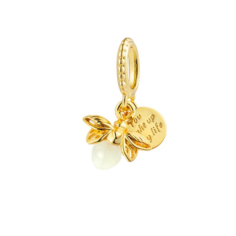 Ensemble de Pendentifs Charms Perles DIY pour Bracelet Argenté Série Fleur Cœur Caméléon Cube Cadeau Bijoux