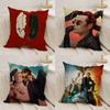 Tv GGood Omens Cushion Cover Silky Short Plush DoubleSided Printed Pillow Case for Sofa All Seasons Home Decor Gift