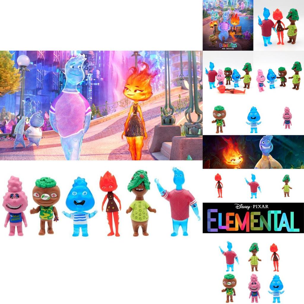Crazy Element City Sammelfiguren-Set mit 6 PVC-Anime-Modellen