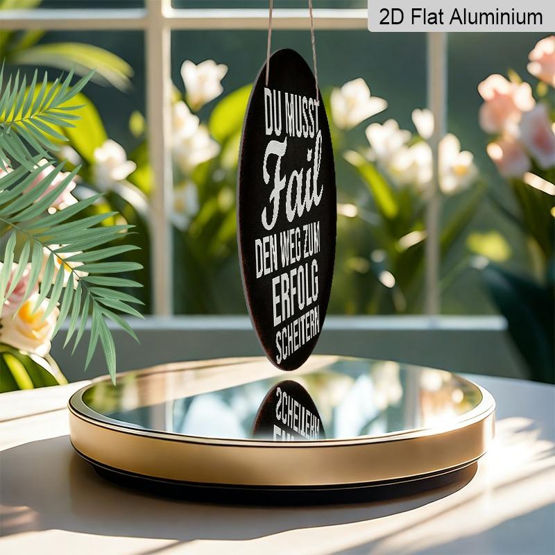 2D Flat Retro Aluminum Wall Decorations in Various Sizes. The German Inspirational Theme "Failure Is An Inevitable Step on The Road To Success