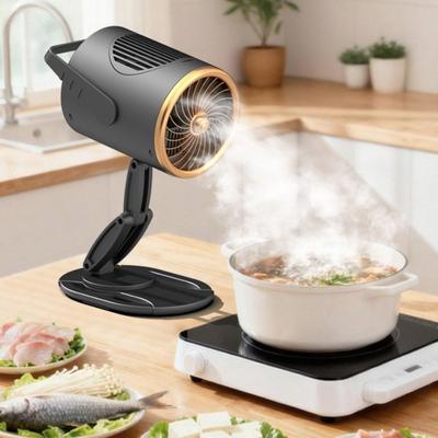 Rotatable Desktop BBQ Exhaust Fan Foldable Countertop Cooker Hood Cooking Exhaust Filter  Indoor