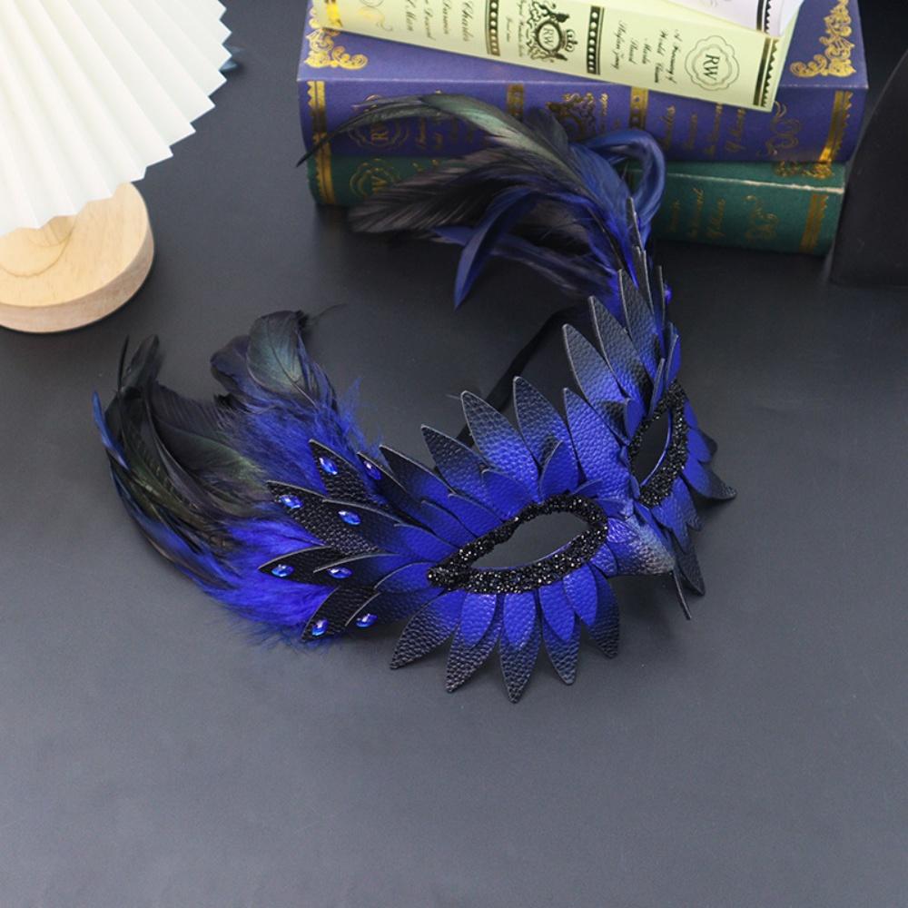 Bird-Beak Mask Mysterious Feather Half Face Mask Masquerade Party Mask Premium For Dance Parties Carnivals Masquerades