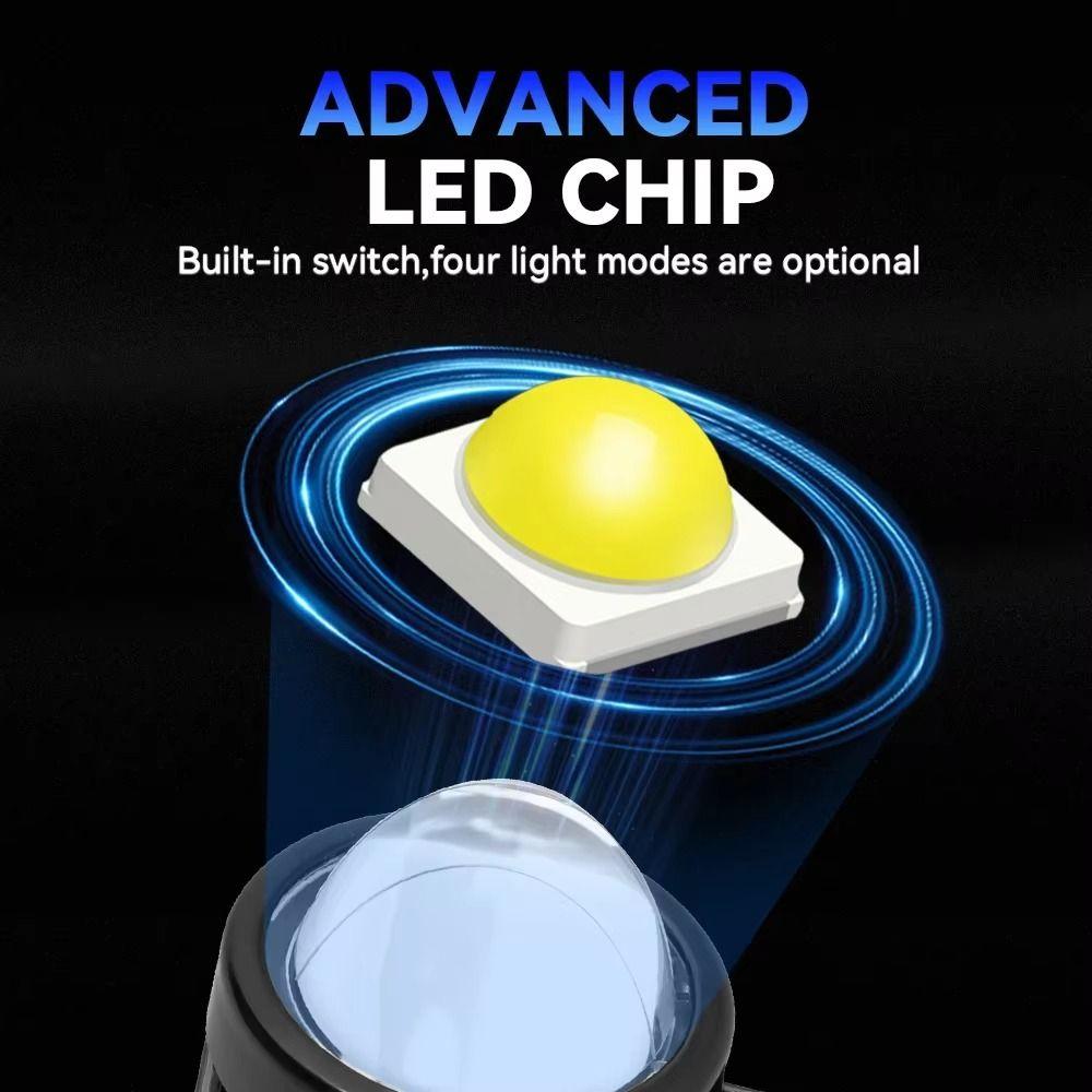 2Pcs Dual Color Light Motorcycle Mini Driving Light LED Headlight Projector  Scooter Lighting