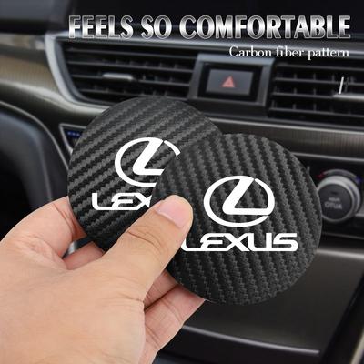2 Pièces Sous-verre en Cuir Anti-bruit Coussinet pour Tasse à Eau Pour RX330 Fsport IS200 IS250 RX350 GX NX300h Ct200h ES300h IS300h