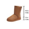 Women's lightweight and comfortable winter warm and cold padded snow boots non-slip wear outdoor casual sneakers mid-calf cotton boots
