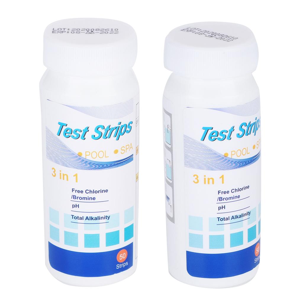 3in1 Water PH Test Paper Swimming Pool SPA Chlorine Test Strips Pool Cleaner Accessory