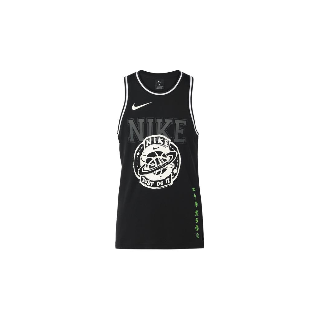 Nike Dri-Fit JDI Comfortable Sweat-Wicking Loose Basketball Tank Top Men Tops Black CW7384-010