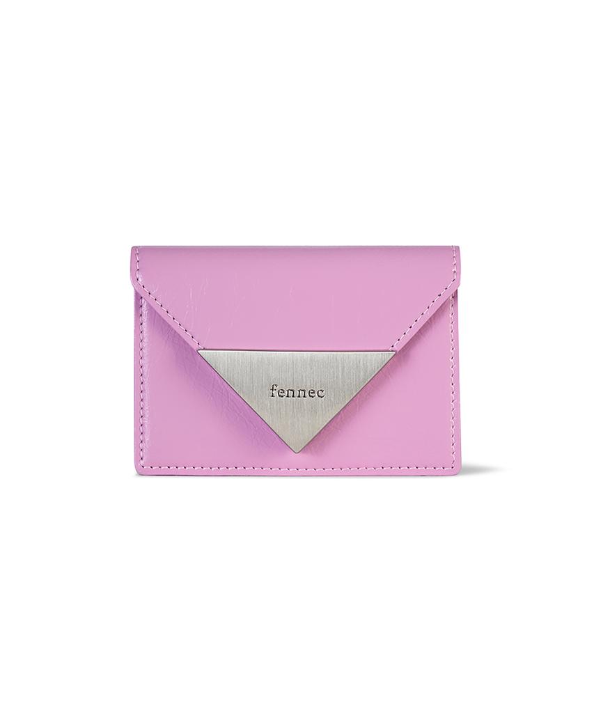 Fennec Crinkle Triangle Accordion Pocket - Lilac Pink