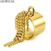 Anelli Charm Catena Cubana Striscia Carini per Donne Anelli Gioielli Amicizia Personalità Personalizzati Punk Knuckle Anelli Midi Festa Nuziale