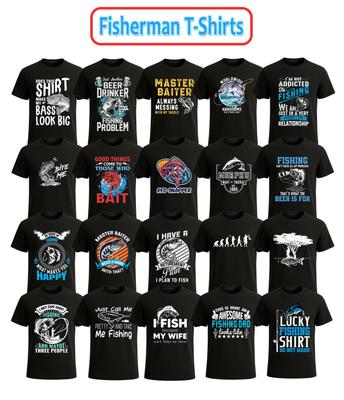 New Fisherman T-Shirts For Fish Lover Men's | Sea | Ocean | Gift Funny Top Tee