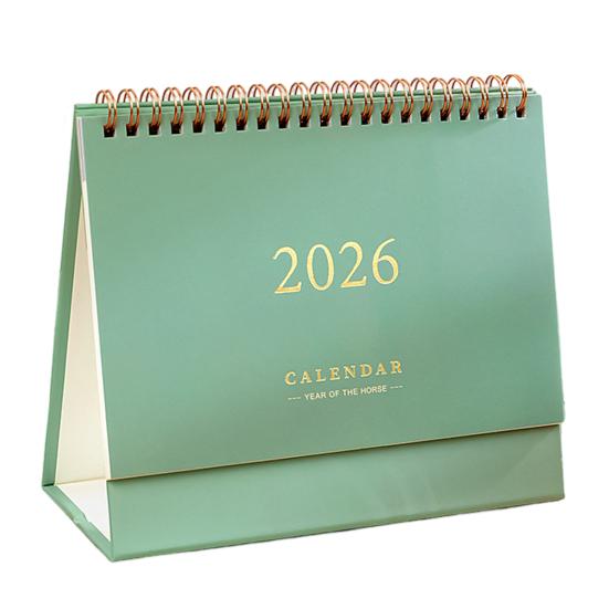2026 Desk Calendar JAN 2026 - DEC 2026 Standing Flip Desktop Calendar 12 Months Planner with Twin-Wire Binding for Home Office School