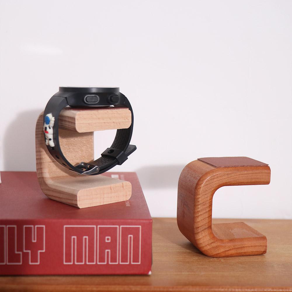 Tischplatte Ornament Uhrenständer Holz Schmuck Organizer Halter für Armband Ring