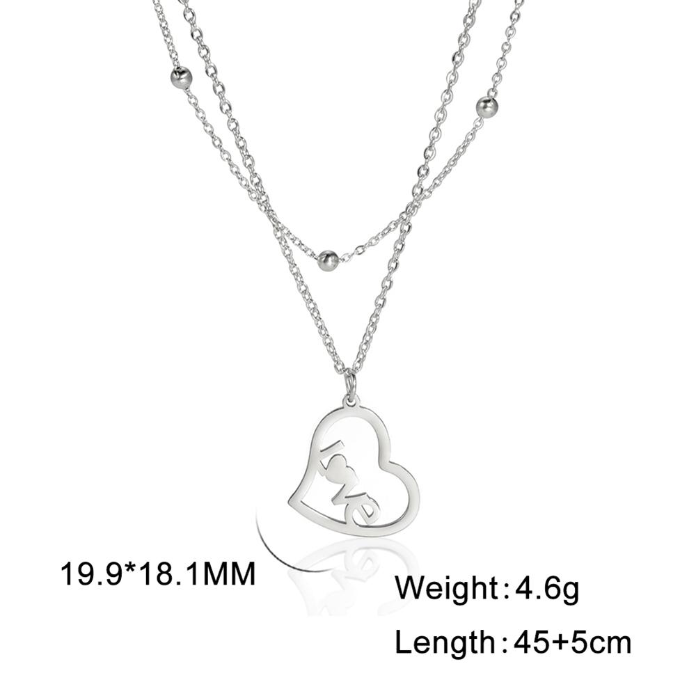 Cazador Dog Cat Four Leaf Clover Pendant Necklace for Women Stainless Steel Compass Angel Choker Double Chain Neck Jewelry 2026