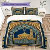 Muslim Pattern Bedding Uilt Set Uilt Cover Pillowcase Home Decoration Birthday Gift (1 * Duvet Cover + 2 * Pillowcase  Without Core)130