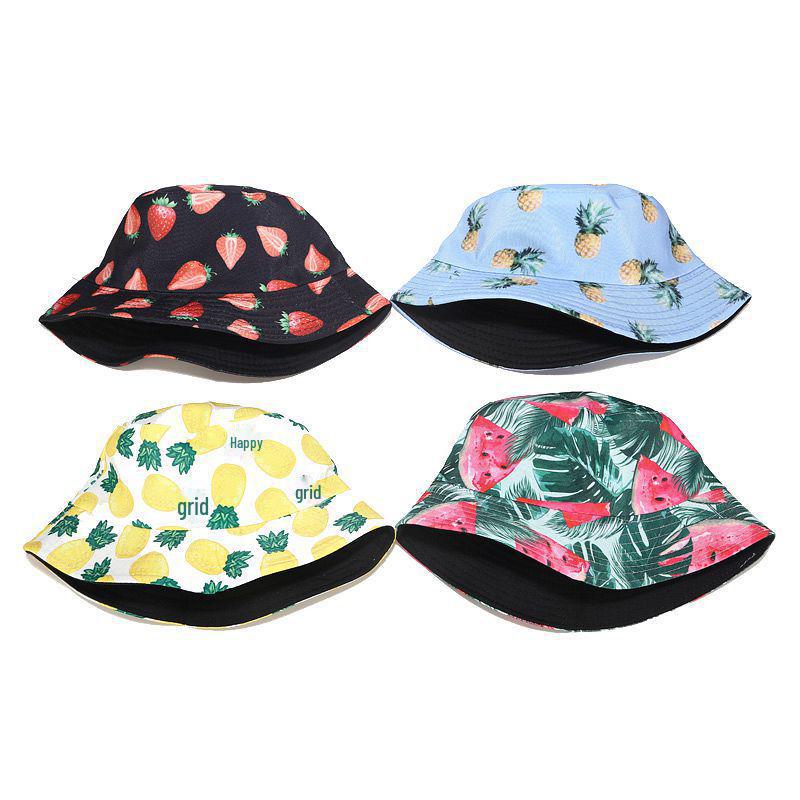Unisex-Sonnenhut mit Fruchtmuster für Freizeitaktivitäten im Freien und Sommerreisen
