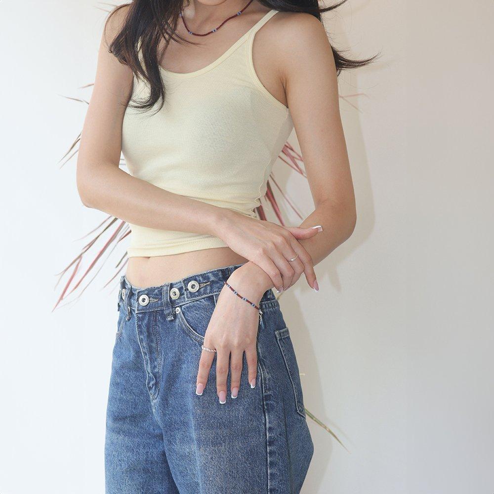 [Genuine Product from Headquarters / Silk Pouch Included] Silver 925 Single-loop Bead Necklace