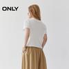 ONLY Women's Contrast Trim Round Neck Short Sleeve T-Shirt