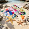 Custom Name Personalized Sailor Moon Print Beach Towel, for Trip Camping Beach Party Home Decor, Birthday Gift for Family & Friends