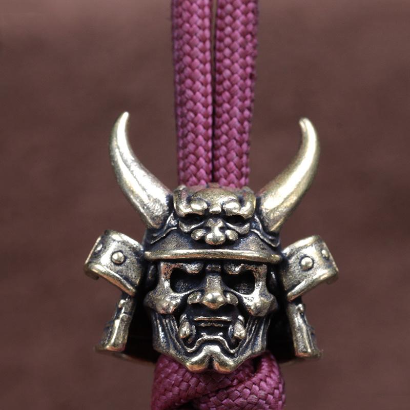 Shogun Japonez Samurai Margea de Cuțit din Alamă Războinic EDC DIY Paracord Brățară Țesută Șnur Pandantiv Accesoriu Instrument de Exterior Agățători