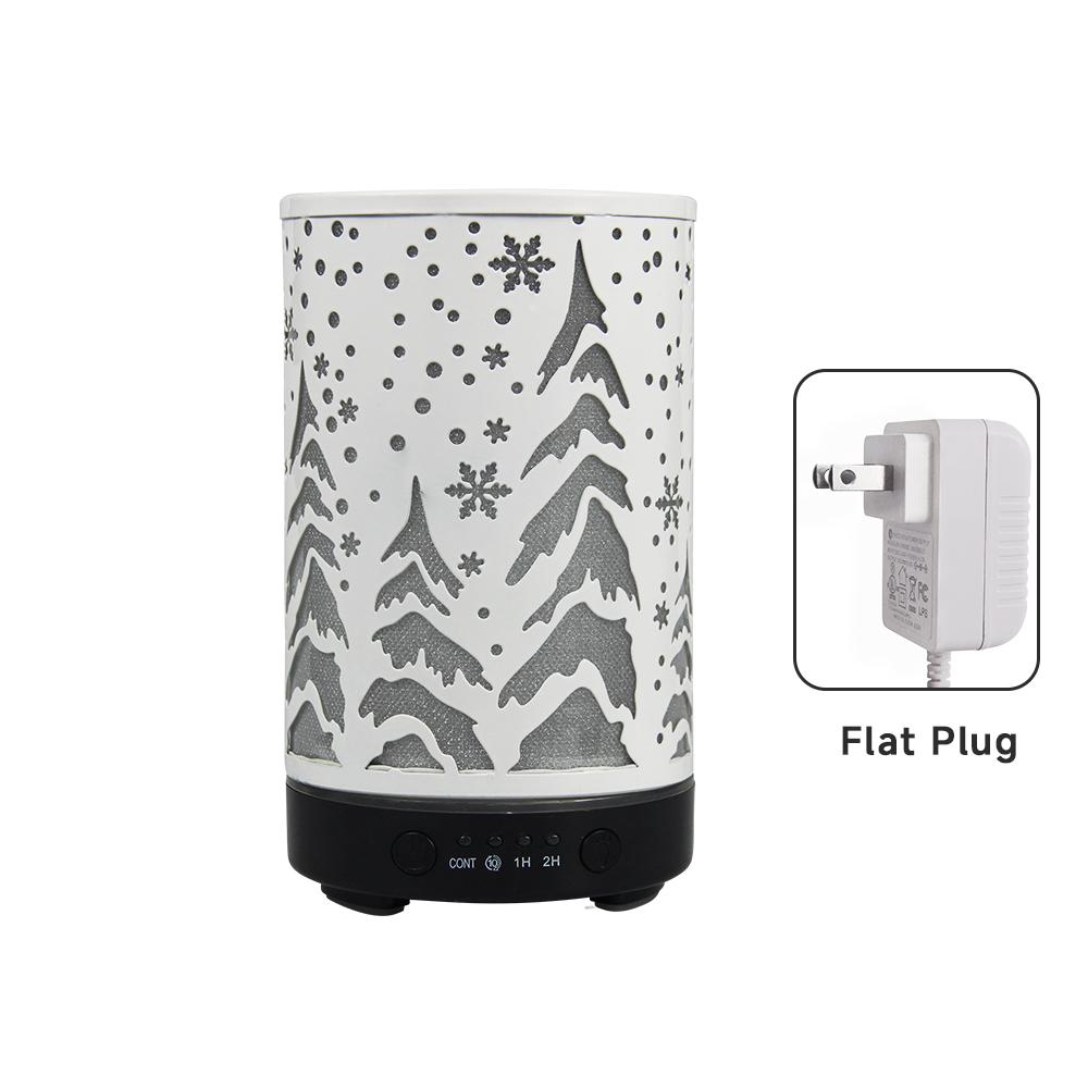 Ultrasonic Air Humidifier 100ml Timing Function Aroma Diffuser Hollowed-out Tree Humidifier Room Scent Diffuser with LED Lights