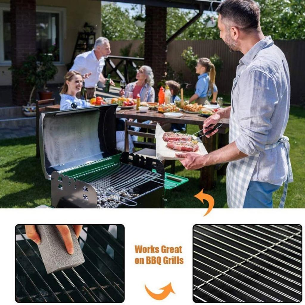 2pcs Grill Cleaner Stone Cuttable Strong Cleaning Brush Multifunctional Durable Dirt Removal Rust Strong Brush Cleaning Supplies