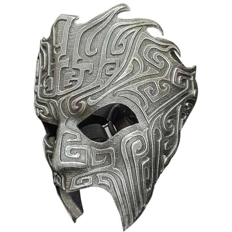 Geometric Pattern Resin Cosplay Halloween Face Mask For Party And Costume