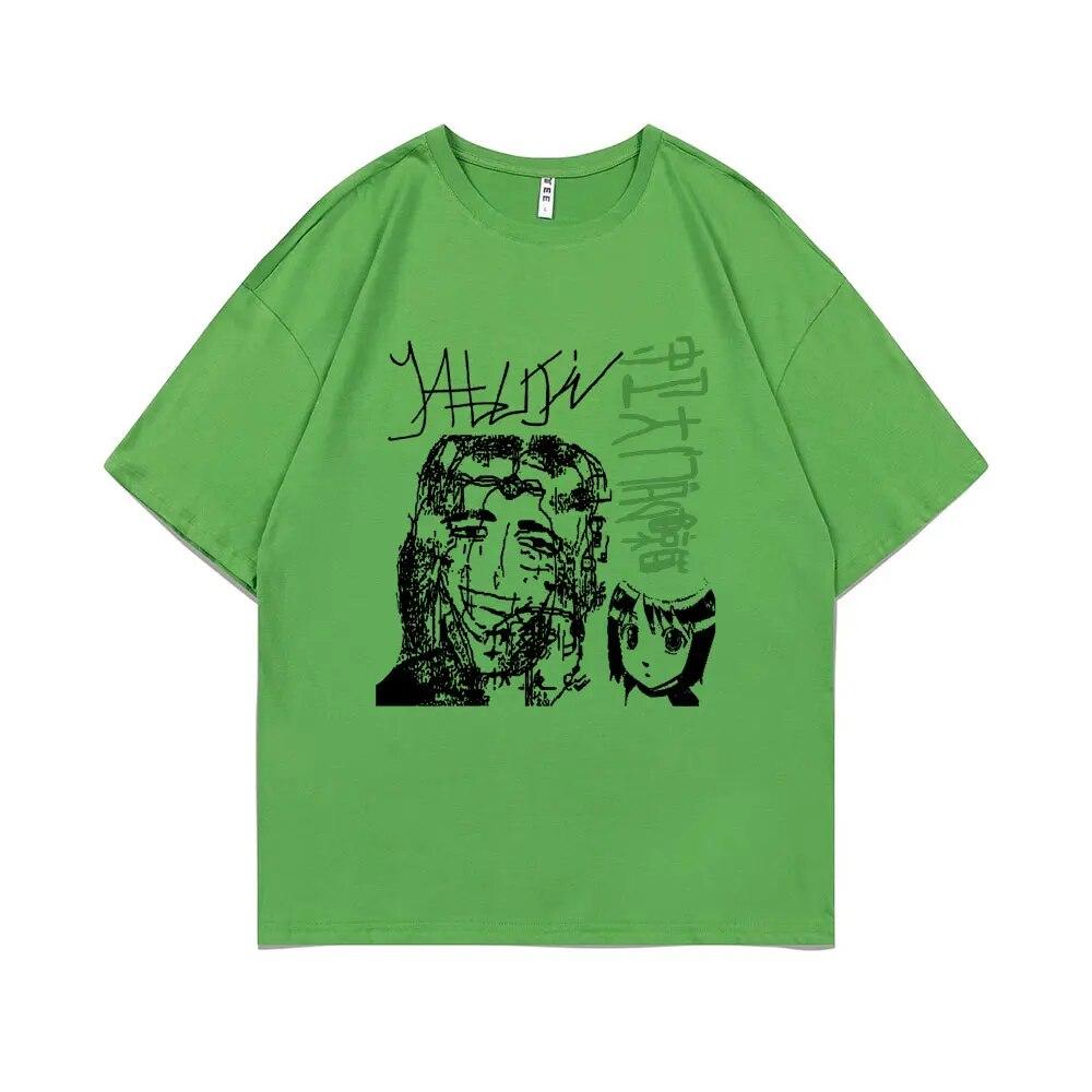 Limited Edition Yabujin T-shirt Summer Short Sleeve Unisex Women Oversized Tshirt Male Vintage Tees Unisex O-collar Cotton T Shirt